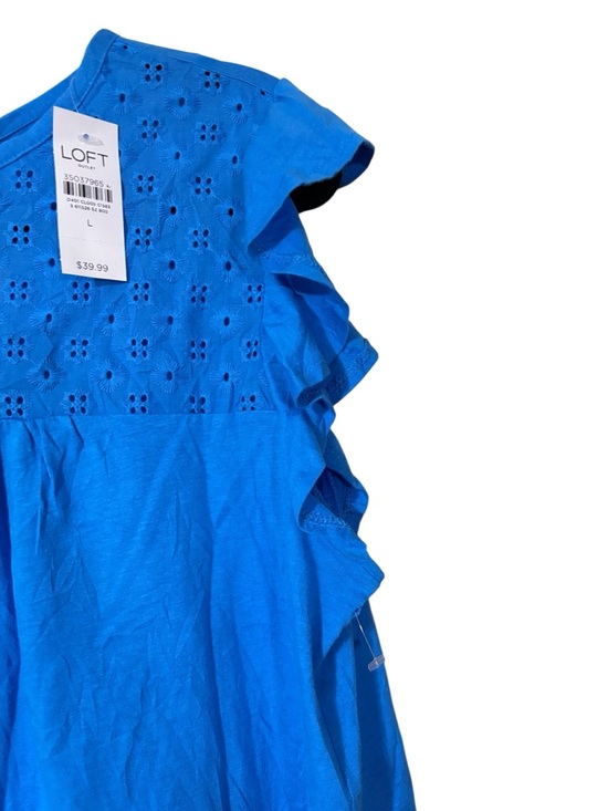 Loft Ruffled Sleeve Eyelet Top - Picture 4 of 4